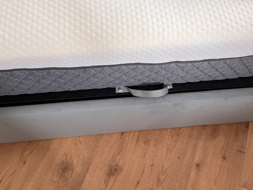 Emma ottoman bed pull-up handle